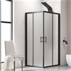 KAMALU Box doccia 90x90 colore nero vetro opaco | KF1000B
