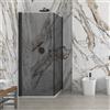 KAMALU Box doccia 90x90 doppio battente vetro fumé altezza 200h | KS2800AF