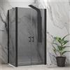 KAMALU Box doccia 70x120 apertura saloon vetro fumé altezza 200h | KS2800AF