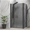 KAMALU Box doccia 80x120 apertura saloon vetro fumé altezza 200h | KS2800AF