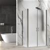 KAMALU Box doccia 70x120 apertura saloon vetro satinato altezza 200h | KS2800AS