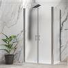 KAMALU Box doccia 80x120 apertura saloon vetro satinato altezza 200h | KS2800AS