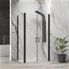 KAMALU Box doccia 70x110 nero apertura saloon altezza 200h | KS2800AS