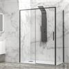 KAMALU Box doccia 70x100 colore nero vetro 6mm altezza 200h | KLA-4000N