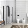 KAMALU Box doccia nero 70x110 doppio battente | KPX1000N