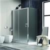 KAMALU Box doccia angolare 100x80 anta scorrevole vetro opaco anticalcare KF5000S