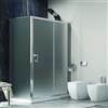 KAMALU Box doccia 120x70 vetro opaco anticalcare anta scorrevole KF5000S