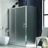 KAMALU Box doccia 140x70 ad angolo vetro satinato anticalcare scorrevole KF5000S