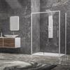 KAMALU Box doccia 70x120 colore bianco vetro 6mm altezza 200h | KLA-4000W