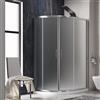 KAMALU Box doccia stondato 120x90cm vetro opaco KAM-K270