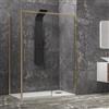 KAMALU Box doccia oro satinato 70x140 scorrevole e fisso vetro 6mm altezza 200h | KLA-4000G