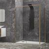 KAMALU Box doccia oro satinato 80x120 scorrevole e fisso vetro 6mm altezza 200h | KLA-4000G