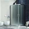 KAMALU Box doccia angolo 140x80 cm vetro opaco KF1000