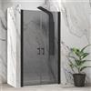 KAMALU Porta doccia saloon 110-115 cm vetro fumé | KSAL2800AN