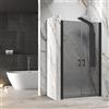 KAMALU Porta doccia saloon 115-120 cm vetro fumé | KSAL2800AN