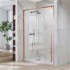 KAMALU Doccia nicchia oro rosa 130cm scorrevole altezza 200cm | KSA4000G