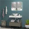 kamalu Composizione bagno con mobile a terra e mensolone 80cm | KAM-KK801- KAMALU