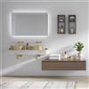 KAMALU Composizione bagno sospesa mobile e mensolone da 120cm | KAM-KK1201