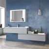 KAMALU Composizione bagno sospesa con 2 mobili da 120cm | KAM-KK1202
