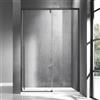 KAMALU Porta doccia 150cm scorrevole colore acciaio grigio spazzolato | KSA4000GM