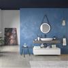 KAMALU Composizione bagno 120 cm con mobile a terra e mensolone grigio pietra | KAM-KK1203G