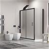 KAMALU Box doccia vetro piumato 70x100 telaio nero opaco | KFN5000SN