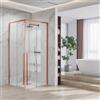 KAMALU Box doccia 90x90 colore oro rosa doppio scorrevole vetro 8mm | KSA1000RG