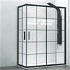 KAMALU Box doccia angolo 80x80 nero opaco NICO-B1000