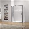 KAMALU Box doccia angolare 80x130 telaio argento opaco scorrevole | KE-4000A