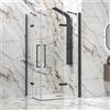 KAMALU Box doccia 70x90 nero opaco doppio battente | KT1000N