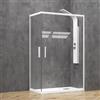 KAMALU Box doccia bianco opaco 80x80 doppio scorrevole | KE-1000B