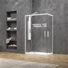 KAMALU Box doccia bianco opaco 80x130 doppio scorrevole | KE-1000B