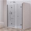 KAMALU Porta doccia a doppio soffietto 110-113 cm | KAM-KS700DC