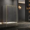 KAMALU Box doccia angolare 80x120 oro opaco scorrevole | KE-4000G