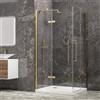 KAMALU Cabina doccia 70x140 oro satinato doppio battente | KT1000G