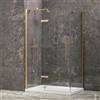 KAMALU Box doccia 80x140 oro satinato porta battente | KT5000G