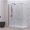 KAMALU Doccia walkin 170 cm vetro trasparente profilo oro rosa | KW1000GR