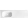 KAMALU Lavabo per mobili 155cm con vasca a sinistra in solid surface | KLIT-1550SS