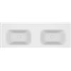 kamalu Lavabo da incasso doppia vaschetta 120cm in solid surface | KLIT-1200SS- KAMALU