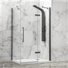 KAMALU Box doccia 70x70 telaio gun metal porta battente | KT5000GM