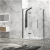 KAMALU Box doccia 70x140 telaio gun metal porta battente laterale fisso 70cm | KT5000GM
