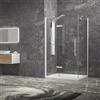 KAMALU Cabina doccia 80x100 bianca porta battente laterale fisso 80cm | KT5000B