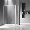 KAMALU Box doccia 80x120 telaio bianco vetro 8mm | KSA5000B