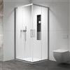 KAMALU Box doccia 70x70 apertura doppio scorrevole finitura cromo | KZ-1000