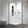 KAMALU Box doccia 80x100 apertura doppio scorrevole finitura cromo | KZ-1000
