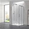 KAMALU Box doccia 70x100cm angolare porte scorrevoli finitura cromo | KLA1000C