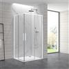 KAMALU Box doccia 70x100cm angolare porte scorrevoli finitura bianca| KLA1000W