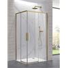 KAMALU Box doccia 80x100cm angolare porte scorrevoli finitura oro| KLA1000R