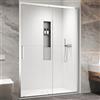 KAMALU Porta doccia scorrevole 150cm altezza 200cm finitura cromo | KZ4000