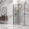 KAMALU Box doccia nicchia scorrevole nero senza telaio 150 cm | KNM4000N